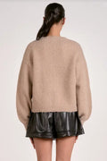 The Cozy Tie Cardigan: Macchiato by Boutique 23