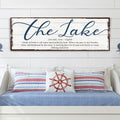 The Definition Of Lake Sign by Tailored Canvases