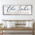 The Definition Of Lake Sign by Tailored Canvases