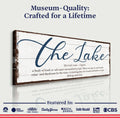 The Definition Of Lake Sign by Tailored Canvases