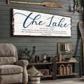 The Definition Of Lake Sign by Tailored Canvases