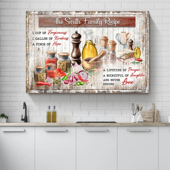 The Family Recipe Sign II by Tailored Canvases