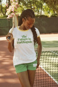 The Future is Forehands™ Ringer Tee by Ace The Moon