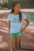 The Future is Forehands™ Ringer Tee by Ace The Moon