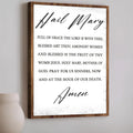 The Hail Mary Faith Sign by Tailored Canvases