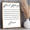 The Hail Mary Faith Sign by Tailored Canvases