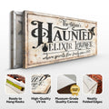 The Haunted Elixir Lounge Halloween Sign II by Tailored Canvases