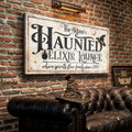 The Haunted Elixir Lounge Halloween Sign II by Tailored Canvases