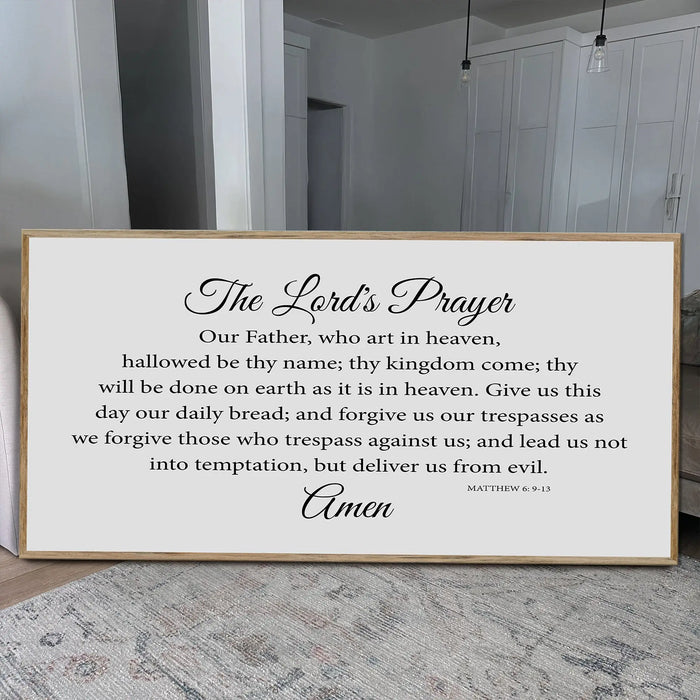 The Lord's Prayer Faith Sign by Tailored Canvases