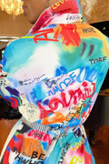 The Marella Graffiti Print Shirt Dress by Fasheabe