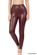 The Marlene High Rise Vegan Leather Tights by Fasheabe