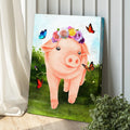 The Most Adorable Pig Canvas Wall Art by Tailored Canvases