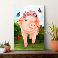 The Most Adorable Pig Canvas Wall Art by Tailored Canvases