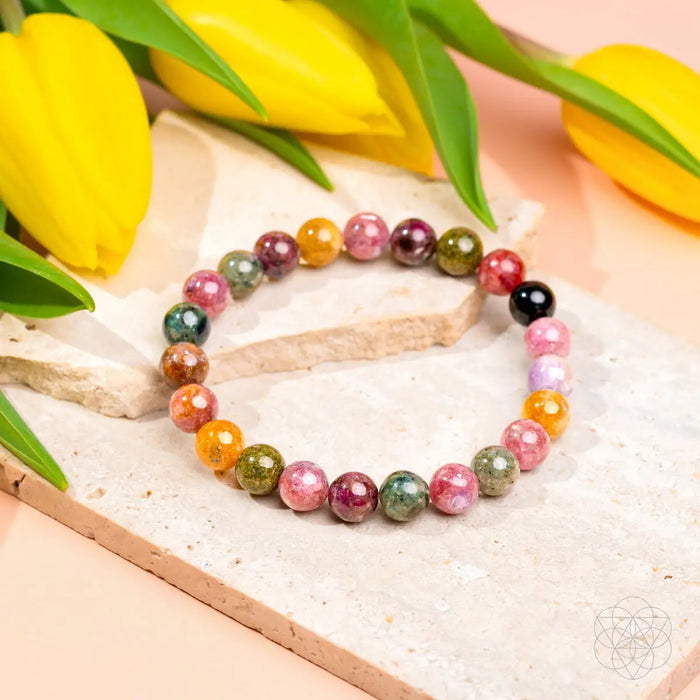 The Spiral Breaker - Rainbow Tourmaline Bracelet by Conscious Items