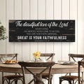 The Steadfast Love of the Lord Lamentations 3:22-23 Faith Sign by Tailored Canvases