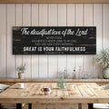The Steadfast Love of the Lord Lamentations 3:22-23 Faith Sign by Tailored Canvases