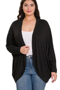 The Tracey Open Front Cardigan - Plus Size by Fasheabe