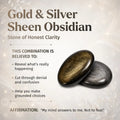 The Upper Hand – Gold & Silver Sheen Obsidian Points by Conscious Items