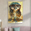 The Wise Owl Watercolor Portrait Canvas Wall Art by Tailored Canvases