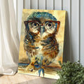 The Wise Owl Watercolor Portrait Canvas Wall Art by Tailored Canvases