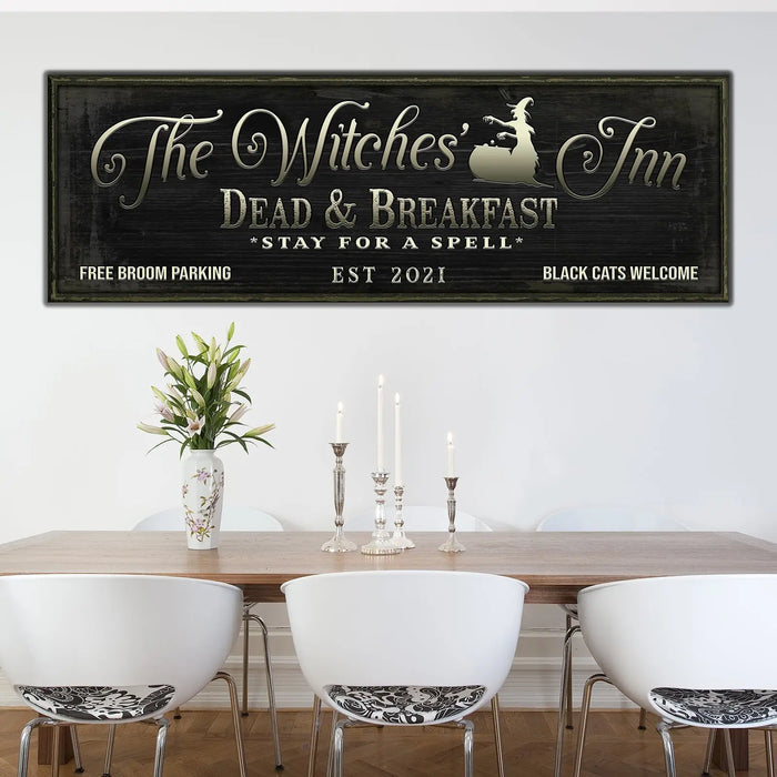 The Witches Inn Sign by Tailored Canvases