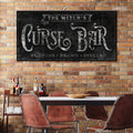 The Witch's Curse Bar Halloween Sign II by Tailored Canvases