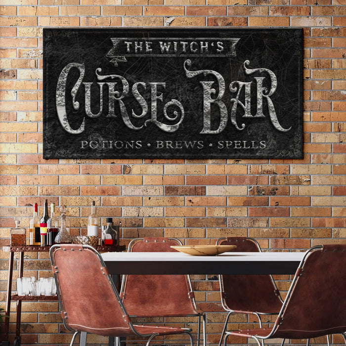 The Witch's Curse Bar Halloween Sign II by Tailored Canvases