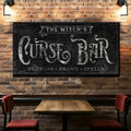 The Witch's Curse Bar Halloween Sign II by Tailored Canvases
