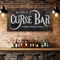 The Witch's Curse Bar Halloween Sign III by Tailored Canvases