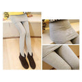 Thick Lined Leggings with Attached Skirt - Light Gray by DailySale