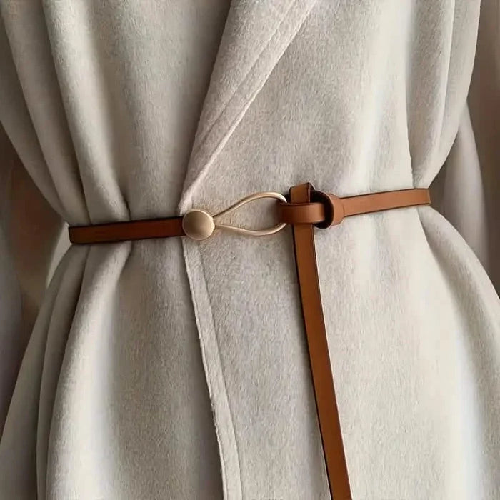 Thin Leather Belt Female Bow Leisure Belts by DailySale