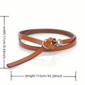 Thin Leather Belt Female Bow Leisure Belts by DailySale