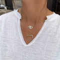 Thin Open Heart Rainbow Necklace by DailySale