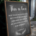 This Is Love - 1 John 4:10 Faith Sign by Tailored Canvases
