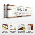 This Is Us Rustic Sign by Tailored Canvases
