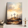 Three Crosses on Calvary Faith Wall Art