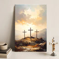 Three Crosses on Calvary Faith Wall Art by Tailored Canvases
