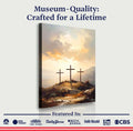 Three Crosses on Calvary Faith Wall Art by Tailored Canvases