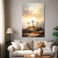 Three Crosses on Calvary Faith Wall Art by Tailored Canvases