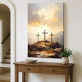 Three Crosses on Calvary Faith Wall Art by Tailored Canvases