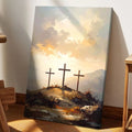 Three Crosses on Calvary Faith Wall Art by Tailored Canvases