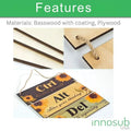 Three Piece Sublimation Blank Wall Hanging Wood Sign with Hemp Rope by INNOSUB USA