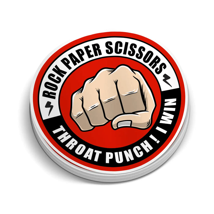 Throat Punch Hardhat Sticker by Armed American Supply