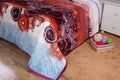 DaDa Bedding Paisley Dreams Floral Burgundy Mink Fleece Flannel Throw Blanket (XY0025) by DaDalogy Bedding Collection