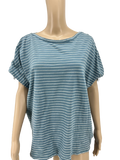 Ralph Lauren Womens Striped Crewneck, Lace-Shoulder Top, Size XL by Vanessa Jane