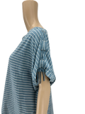 Ralph Lauren Womens Striped Crewneck, Lace-Shoulder Top, Size XL by Vanessa Jane
