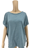 Ralph Lauren Womens Striped Crewneck, Lace-Shoulder Top, Size XL by Vanessa Jane