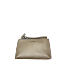 Calvin Klein Saffiano Leather Wristlet, Metallic Taupe/Silver by Vanessa Jane
