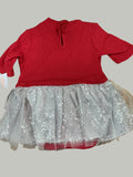 Bonnie Jean Little Girls Christmas Holiday Red Silver Sparkle Tutu Dress, 3 MO by Vanessa Jane