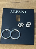 Alfani 2-Pc. Set Pave Bar & Open Circle Drop Earrings by Vanessa Jane